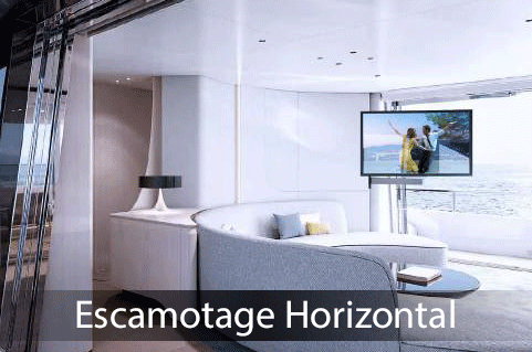 Syst&egrave;mes d'escamotage de TV muraux pour bateaux 